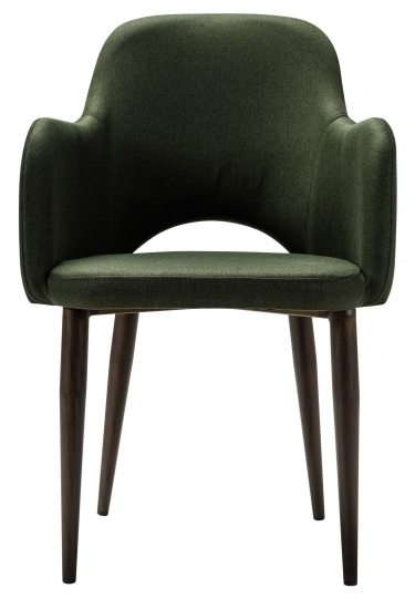 Кресло R-home Ledger К темно-зеленый/т. орех