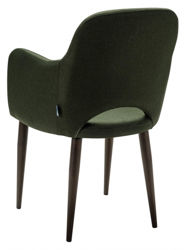 Кресло R-home Ledger К темно-зеленый/т. орех