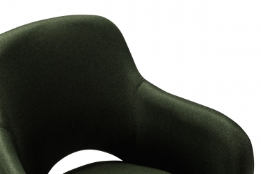 Кресло R-home Ledger К темно-зеленый/т. орех