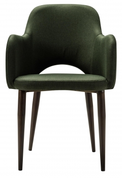 Кресло R-home Ledger К темно-зеленый/т. орех