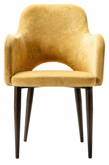 Кресло R-home Ledger К желтый/т. орех