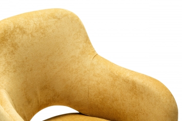 Кресло R-home Ledger К желтый/т. орех