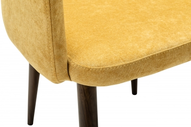 Кресло R-home Ledger К желтый/т. орех