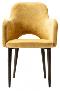 Кресло R-home Ledger К желтый/т. орех