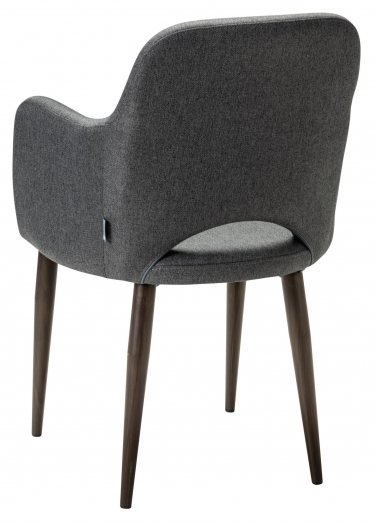 Кресло R-home Ledger К темно-серый/т. орех