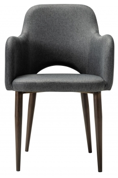 Кресло R-home Ledger К темно-серый/т. орех
