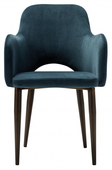 Кресло R-home Ledger К Diag blue/т. орех