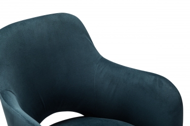 Кресло R-home Ledger К Diag blue/т. орех