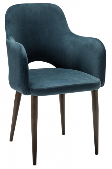 Кресло R-home Ledger К Diag blue/т. орех