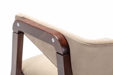 Кресло R-home Dalia Soft Beige/Темный орех