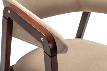 Кресло R-home Dalia Soft Beige/Темный орех