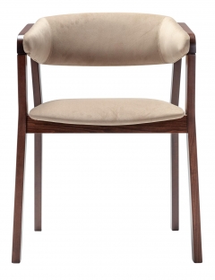 Кресло R-home Dalia Soft Beige/Темный орех