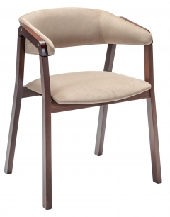 Кресло R-home Dalia Soft Beige/Темный орех