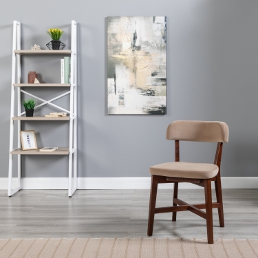 Стул R-home Frank Pro Diag Beige/Темный орех