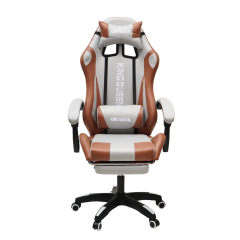 Кресло KINGQUEEN 907 KINGQUEEN, замша, цвет светло-серый с массажем, арт 907-LGrey