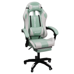 Кресло KINGQUEEN 1208, замша, цвет сине-белый с массажем, арт 1208-Blue-White