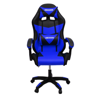 Кресло KINGQUEEN 1209 KINGQUEEN, цвет черный/синий с подсветкой, 1209-black-blue-mass-led