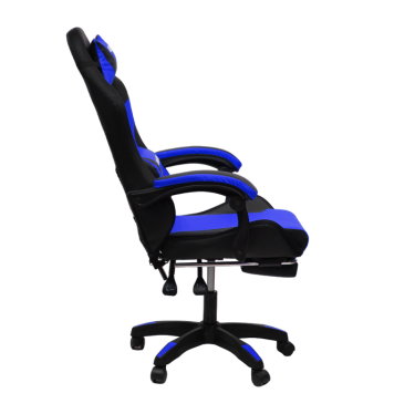 Кресло KINGQUEEN 1209 KINGQUEEN, цвет черный/синий с подсветкой, 1209-black-blue-mass-led