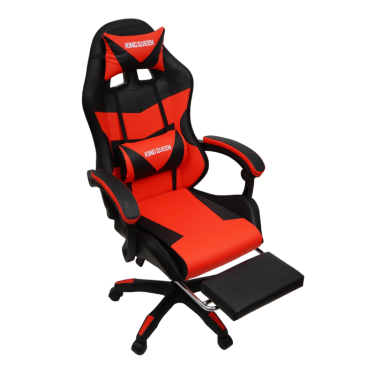 Кресло KINGQUEEN 1209 KINGQUEEN, цвет черный/красный с подсветкой, 1209-black-red-mass-led