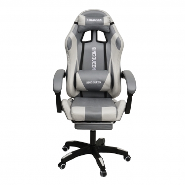 Кресло KINGQUEEN 907 KINGQUEEN, замша, цвет серый с массажем, арт 907-Dark-Grey