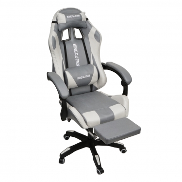 Кресло KINGQUEEN 907 KINGQUEEN, замша, цвет серый с массажем, арт 907-Dark-Grey