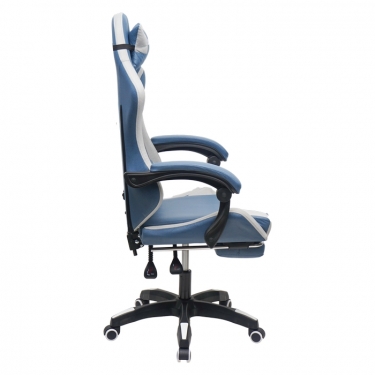 Кресло KINGQUEEN 907 KINGQUEEN, замша, цвет синий с массажем, арт 907-Blue