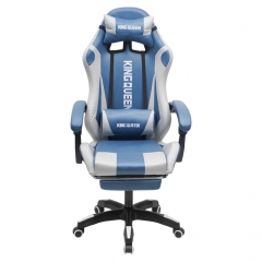 Кресло KINGQUEEN 907 KINGQUEEN, замша, цвет синий с массажем, арт 907-Blue