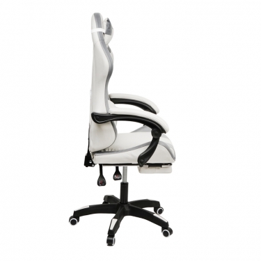 Кресло KINGQUEEN 907 KINGQUEEN, замша, цвет светло-серый с массажем, арт 907-Rice-White