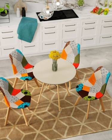 Комплект из двух стульев Stool Group FRANKFURT пэчворк 2 шт. комплект