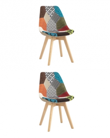 Комплект из двух стульев Stool Group FRANKFURT пэчворк 2 шт. комплект