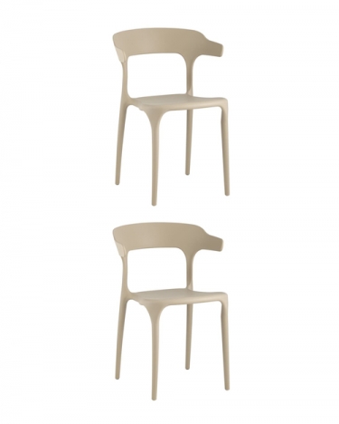 Комплект из двух стульев Stool Group Neo пластик бежевый 2 шт.