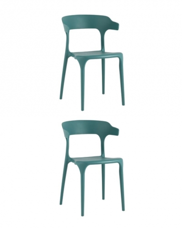 Комплект из двух стульев Stool Group Neo пластик темно-бирюзовый 2 шт.