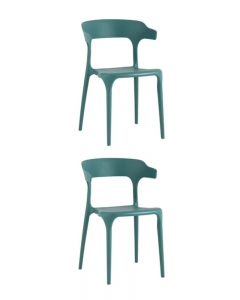 Комплект из двух стульев Stool Group Neo пластик темно-бирюзовый 2 шт.