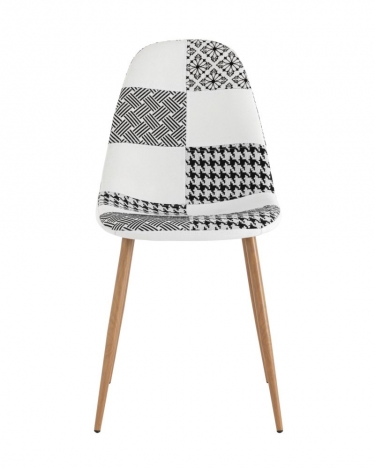 Комплект из двух стульев Stool Group Валенсия SN ткань пэчворк черно-белый 2 шт