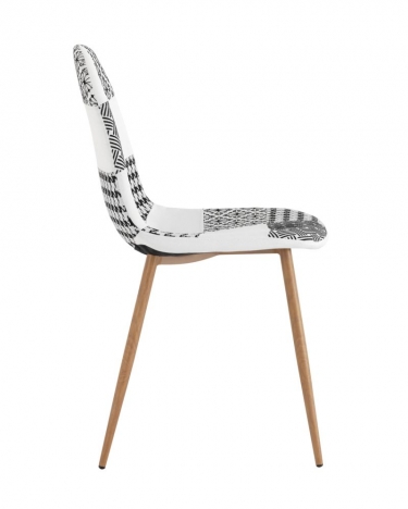 Комплект из двух стульев Stool Group Валенсия SN ткань пэчворк черно-белый 2 шт