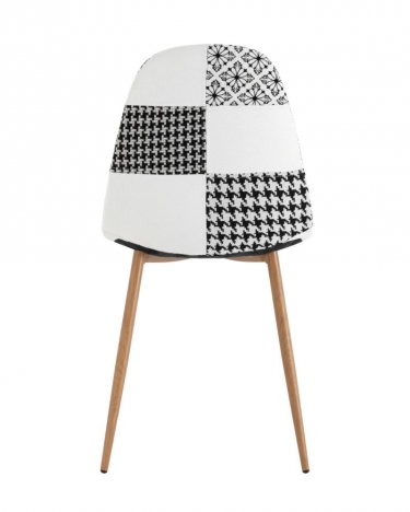 Комплект из четырех стульев Stool Group Валенсия SN пэчворк черно-белый 4 шт