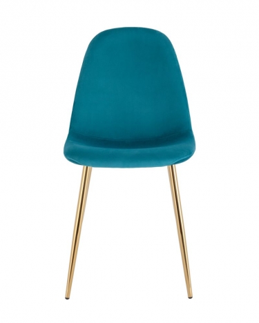 Комплект из двух стульев Stool Group Валенсия SN велюр аквамарин золотые ножки 2 шт
