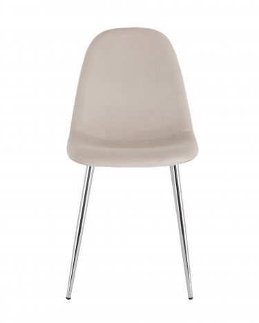 Комплект из двух стульев Stool Group Валенсия SN велюр бежевый хромированные ножки 2 шт