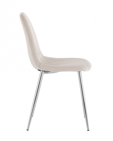 Комплект из двух стульев Stool Group Валенсия SN велюр бежевый хромированные ножки 2 шт