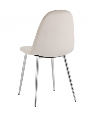 Комплект из двух стульев Stool Group Валенсия SN велюр бежевый хромированные ножки 2 шт