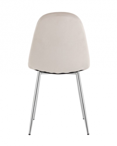 Комплект из четырех стульевм Stool Group Валенсия SN велюр бежевый хромированные ножки 4 шт