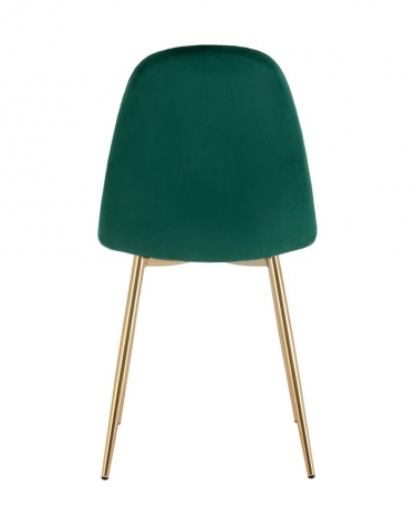 Комплект из четырех стульев Stool Group Валенсия SN велюр зеленый золотые ножки набор 4 шт