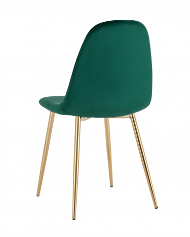 Комплект из четырех стульев Stool Group Валенсия SN велюр зеленый золотые ножки набор 4 шт