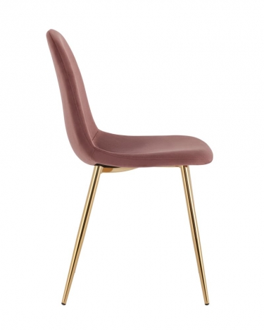 Комплект из четырех стульев Stool Group Валенсия SN велюр пыльно-розовый золотые ножки