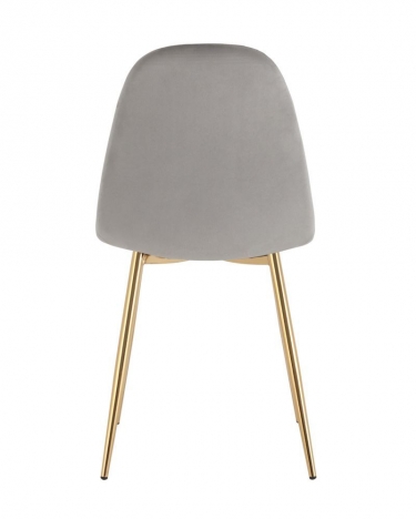 Комплект из четырех стульев Stool Group Валенсия SN велюр серый золотые ножки 4 шт