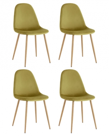 Комплект из четырех стульев Stool Group Валенсия SN велюр фисташковый 4 шт