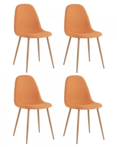 Комплект из четырех стульев Stool Group Валенсия SN оранжевый 4 шт