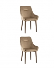 Комплект из двух стульев Stool Group Диана велюр бежевый 2 шт