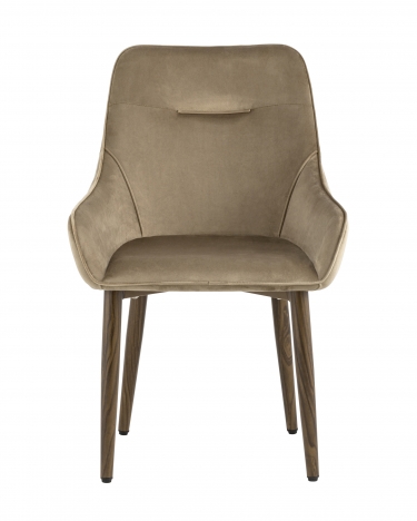 Комплект из четырех стульев Stool Group Диана велюр бежевый, обивка мебельный велюр