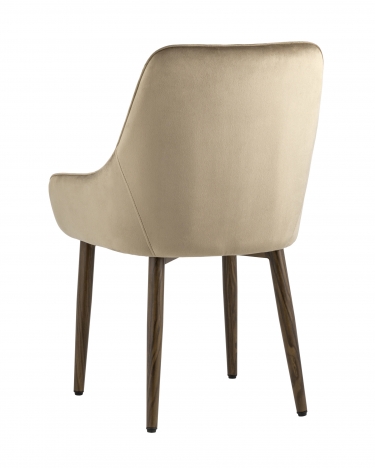 Комплект из четырех стульев Stool Group Диана велюр бежевый, обивка мебельный велюр